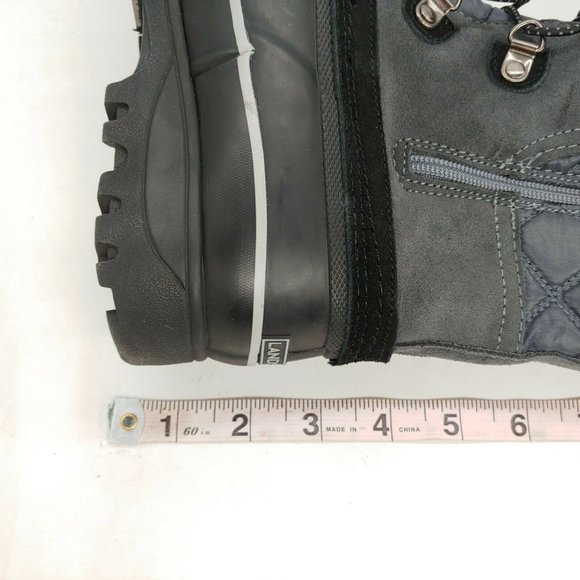 Lands End Womens Alpine Fur Cuff Snow Boots Gray 7 - Picture 8 of 11
